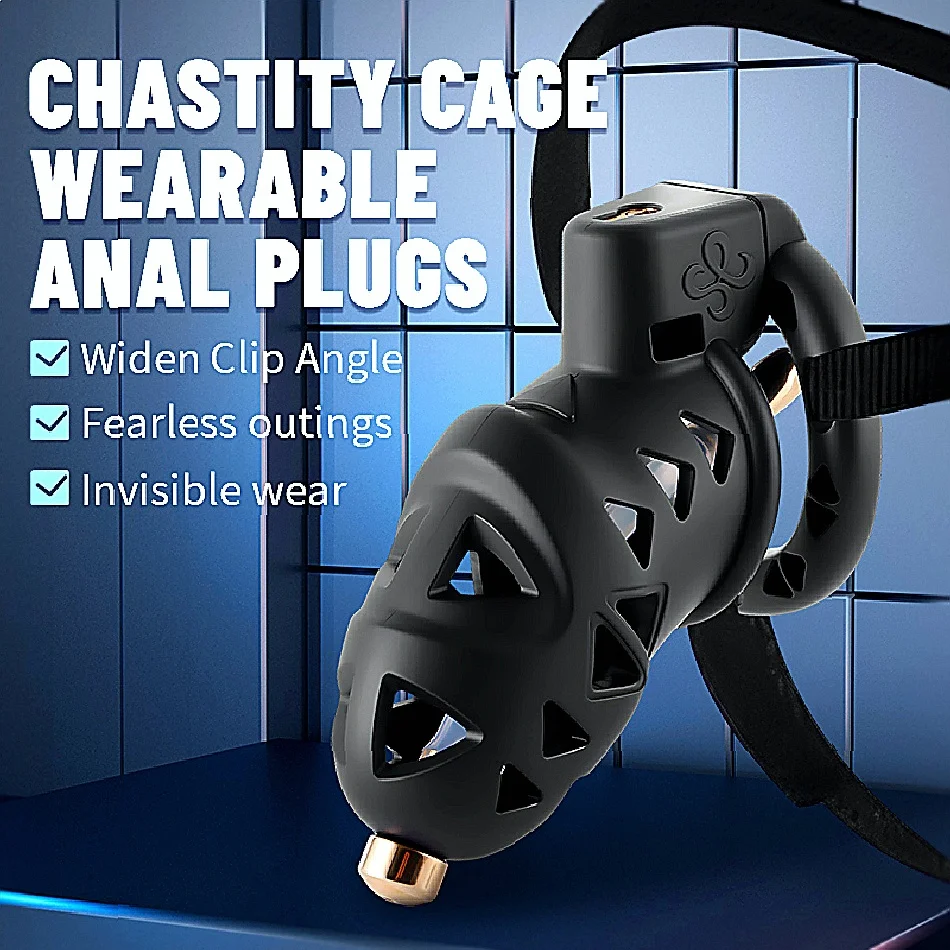 Man ABS Chastity Cage CB Penis Lock Cock Rings Strapon Chastity Belt Anal Plug Cock Cage Abstinence Sex Toys Sevanda Sexy Adult