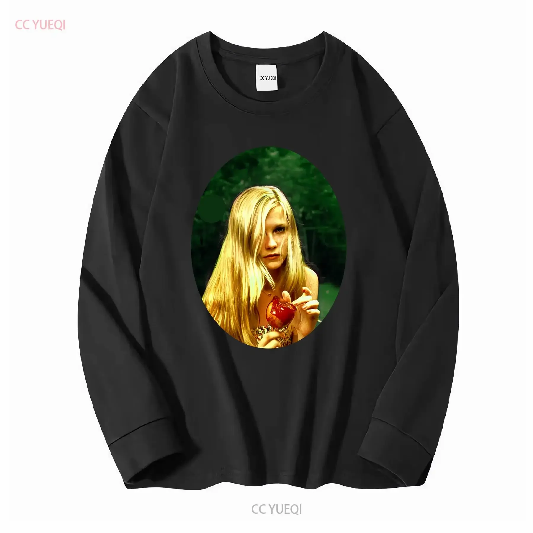 The Virgin Suicides Lux Lisbon Oval Directed by Sofia Coppola Heavy Cotton T Shirt long or short sleeves vintage Washed graphic view 2