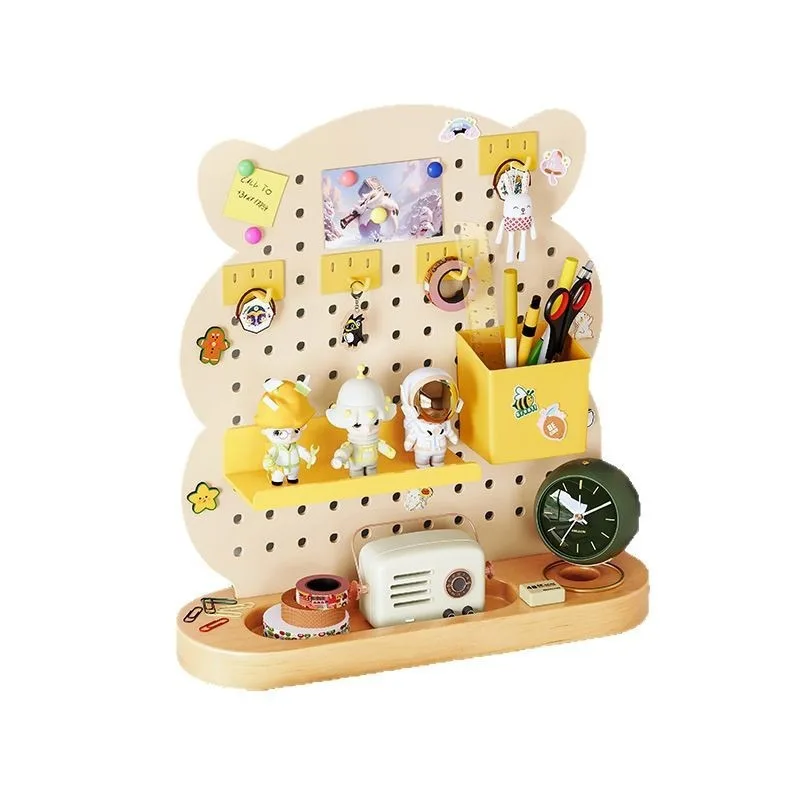 

Desktop hole board shelf vertical non-punching magnetic accessories workstation desk storage display desk finishing