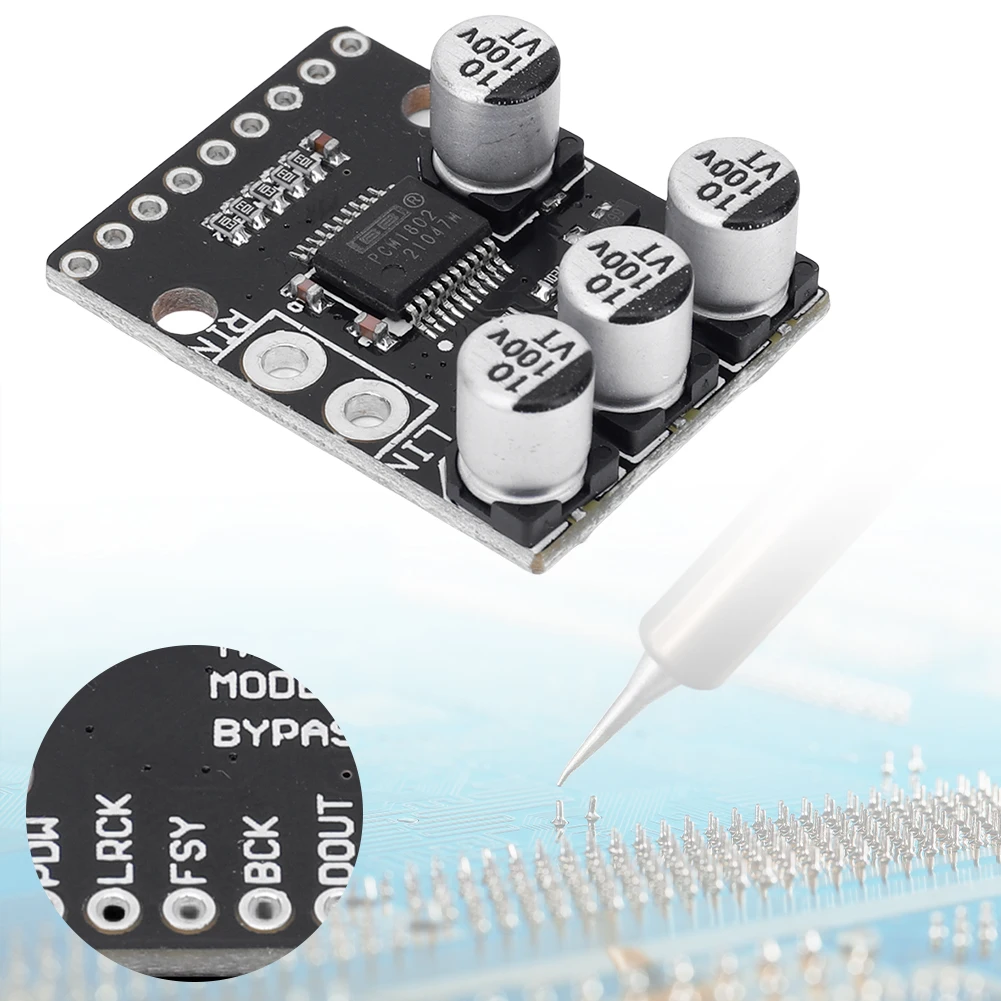 PCM1802 Audio Stereo ADC Single-Ended Analog-Input Decoder Digital PCM AV Amplifier Player Board 96kHz 24bit Amplifier Board