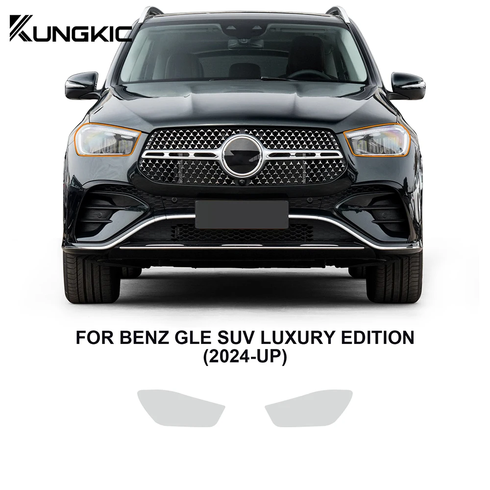 KUNGKIC TPU Car Headlights PPF For Mercedes Benz GLE W167 Luxury 2024 Base 2020 2021 2022 2023 Clear Bra Paint Protection Film