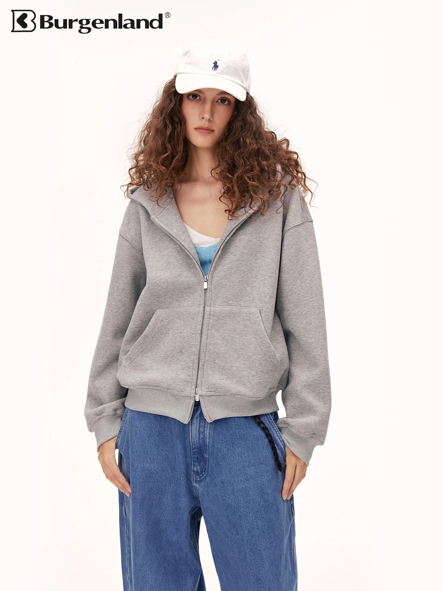 Burgenland Women's Loose Fit Hoodie Sweatshirt Air Layer Thick Outerwear Retro Style Long Sleeve Breathable Polyester Cotton ...