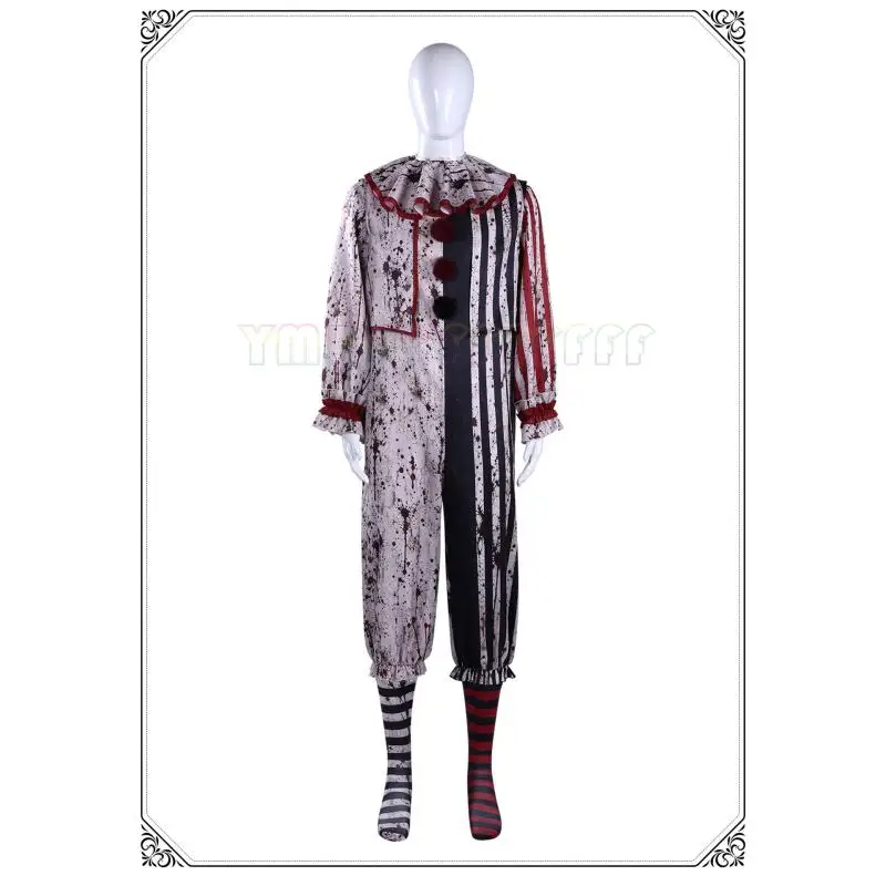 Spot Anime Dark Terror Clown Disguise with Blood Breaking Soul Party Dress Cosplay Neck Dress Sleeves Transparent Shoulder Strap view 4