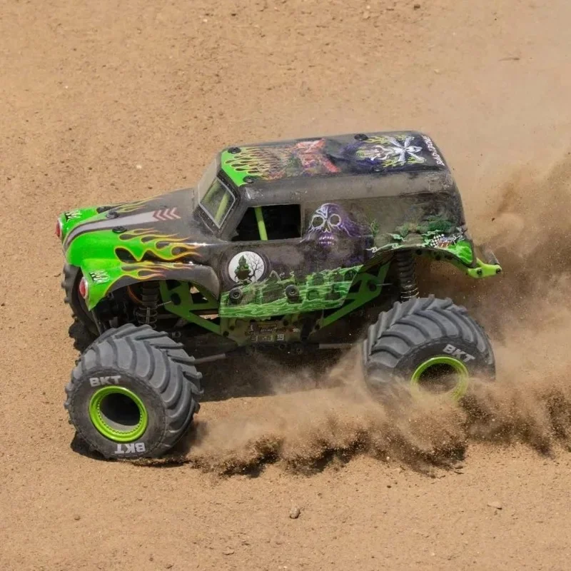 1 18 Mini LMT Grave Digger 2S 4X4 RTR Brushed Monster Truck with Battery and Charger Green Ready to Run