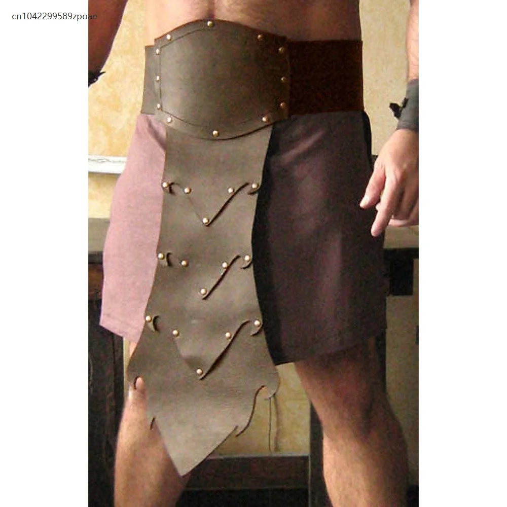 المحارب الروماني البربري حزام عريض معركة تنورة القرون الوسطى فايكنغ فارس حزام هالوين كرنفال لعب الأدوار زي الدعائم 2025