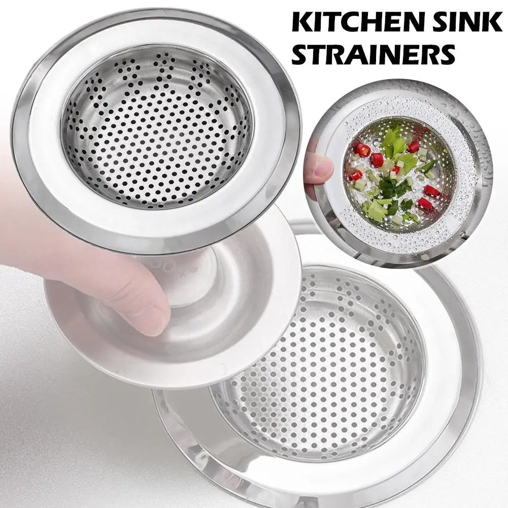 Kitchen Water Sink Filter Sink Mesh Strainer Kitchen Tool Floor Shower Hair Catche Drain Steel Bathroom Stainless Cover Sto H4P7