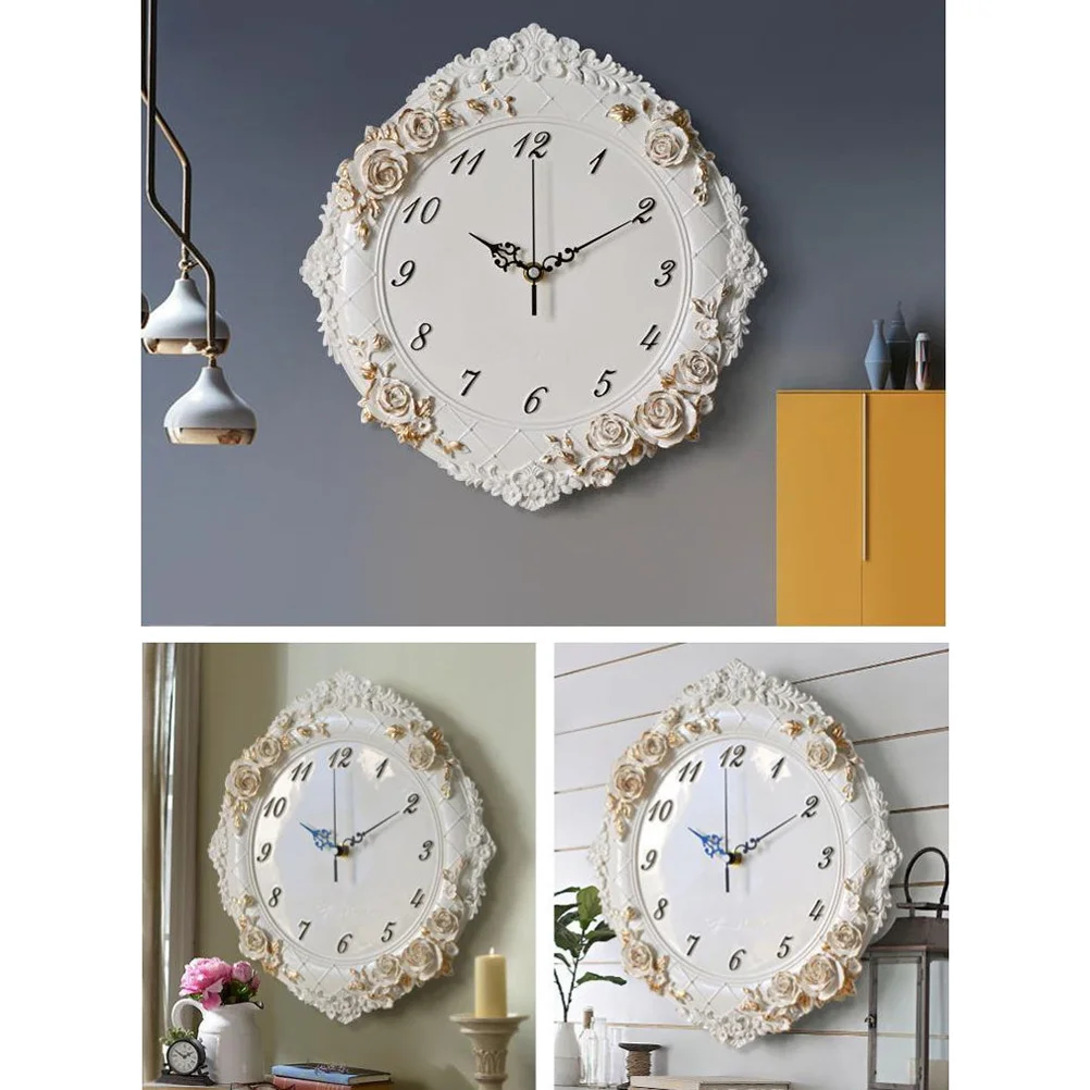 

1Pcs Wall Mounted Clock Creative Flower Design Material No Deformation Beautiful Gift for Friends Home Decoration