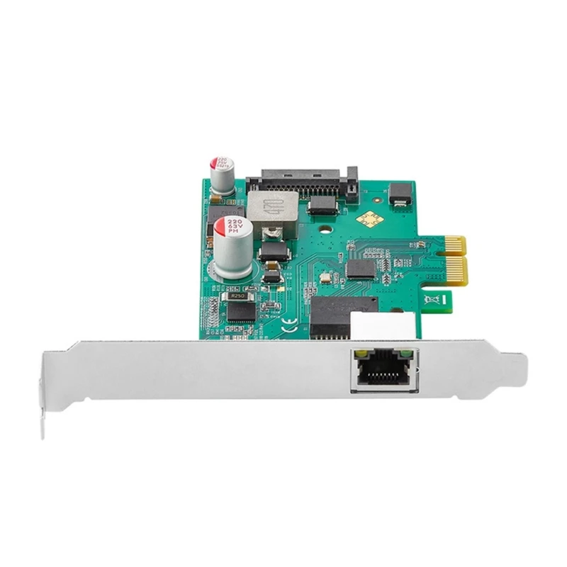 2.5G POE Gigabits Card Single Port RJ45 Gigabits PCIe x1 PoE+ Ethernets Networking Card Frame 802.3at I225 Chip