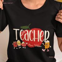 Personalized Teacher Name Retro T Shirt for Coworker Teacher's Back to School Appreciation Day long or short sleeves