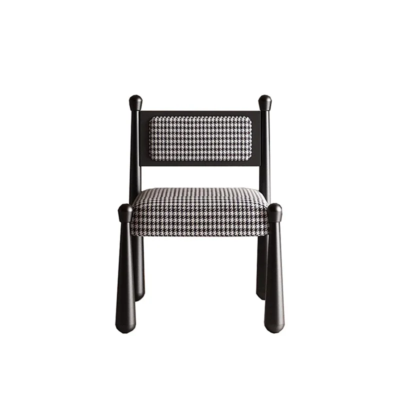 

Medieval style solid wood chair Home dining chair Backrest Nordic French retro baseball chair