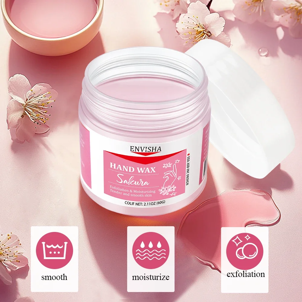 ENVISHA Corpo Bellezza Salute Cura della pelle Maschera per le mani Sakura Miele Idratazione profonda Idratante Esfoliante Sbiancamento Rimuovi la pelle morta