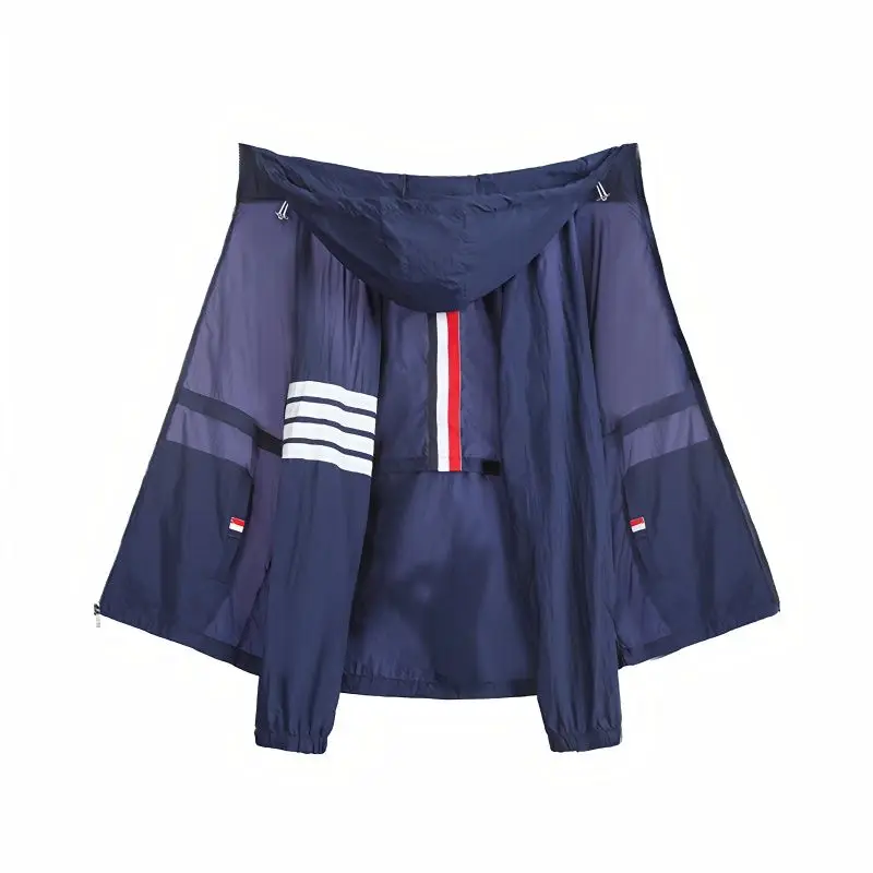 

Summer sunscreen clothing Men's hooded breathable anti-ultraviolet sunscreen clothing Thin skin clothing jacket