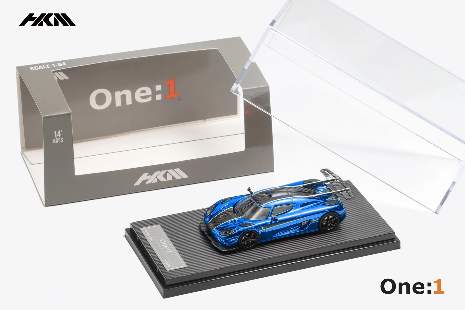 **Preorder**HKM 1:64 Agera One:1 Half Carbon Chrome Model Car