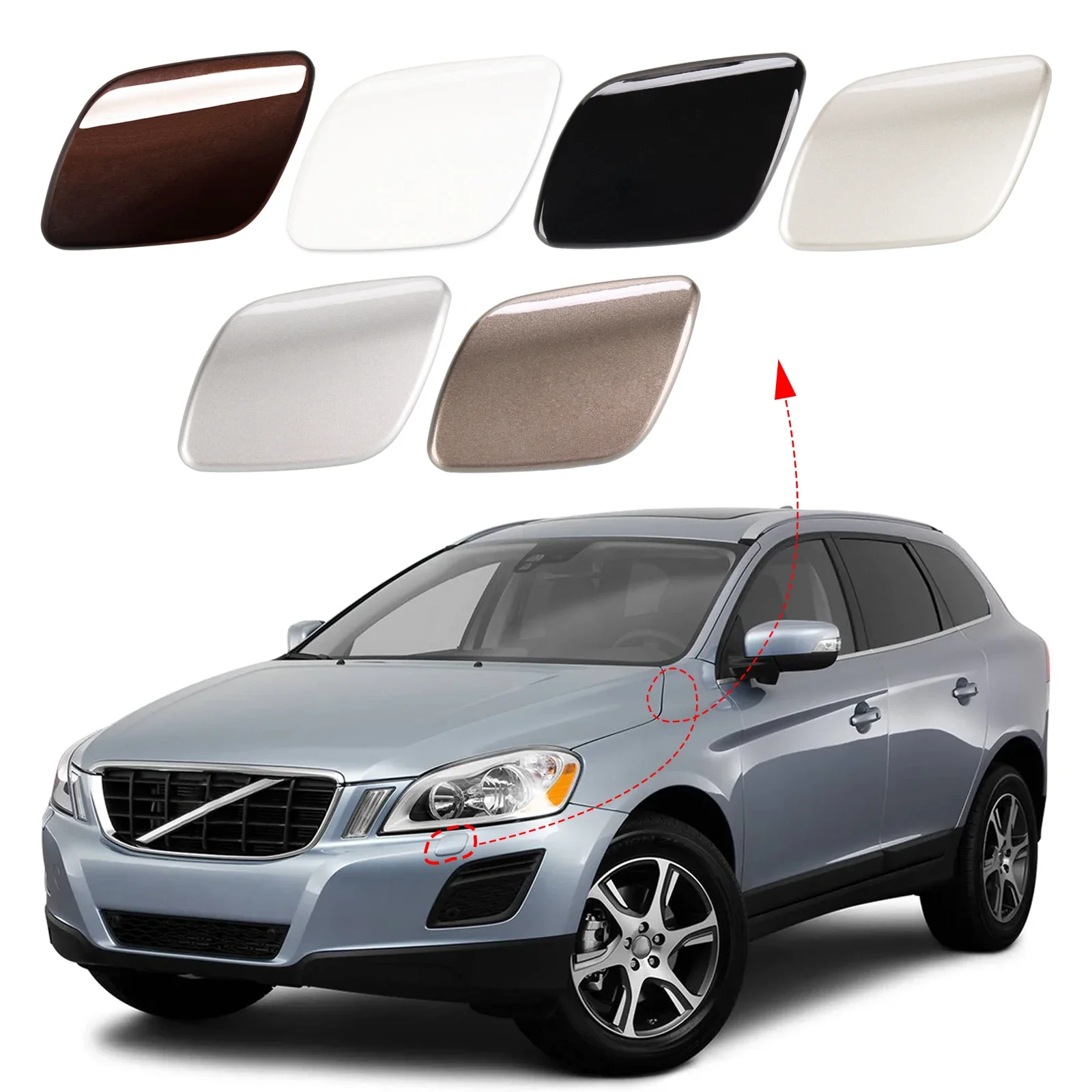 

Крышка омывателя фар переднего бампера для VOLVO XC60, аксессуары 2012 2009 2010 2011 2013 30763410 30763411