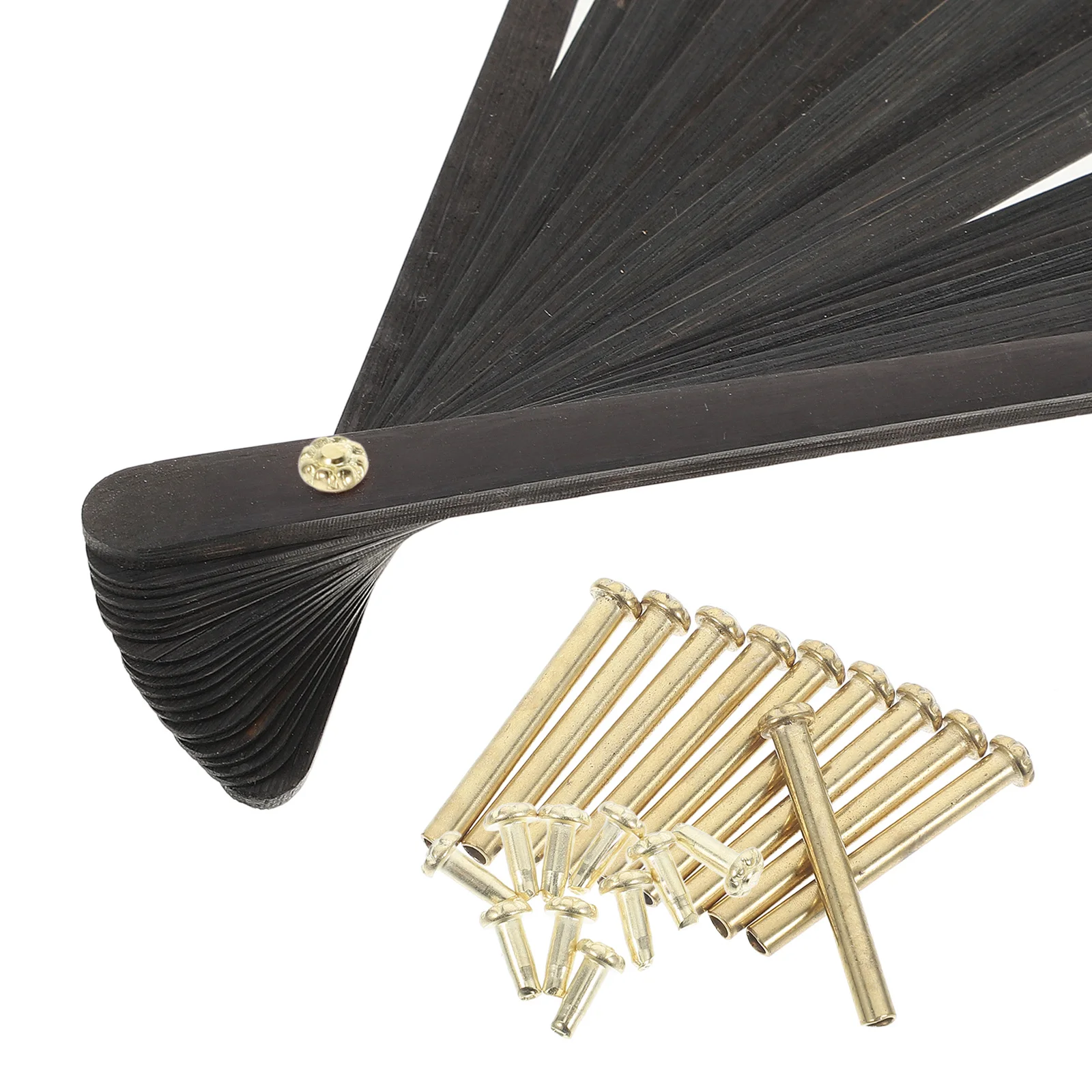 

10 Sets Fan Shaft Rivets Nuts Hand Fan Shaft Rivets Nail Accessories Folding Nuts Fixing Fittings Fan Repairing Fasteners Kit
