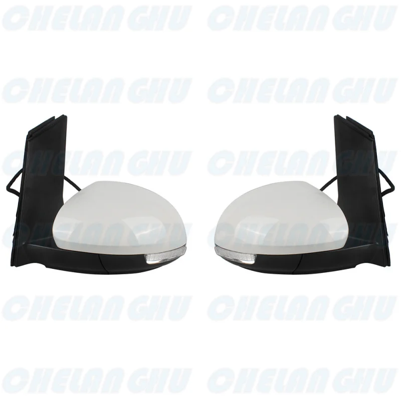 For VW Sharan 2011 2012 2013 2014 2015 2016 2017 2018 2019 2020 2021-2023 1 Pair 13 Pin White Painted Power Fold Mirror Assembly