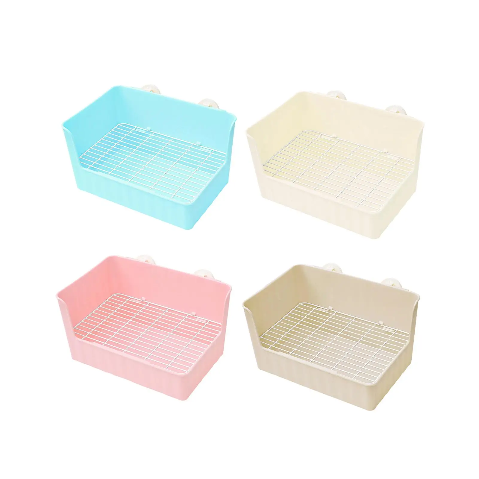 Pet Toilets Box Cage Toilet Easy to Clean Anti Splashing Pet Litter Pan Potty Tray Trainer for Hamster, , Indoor Cats