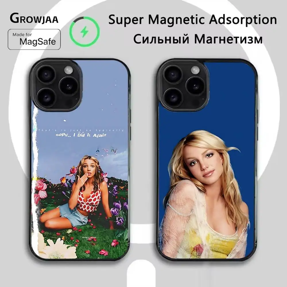 

Singer B-Britney S-Spears Phone Case For iPhone 16e,16,15,14,13,12,11,Plus,Pro,Max,Mini Magsafe Magnetic Wireless Charging