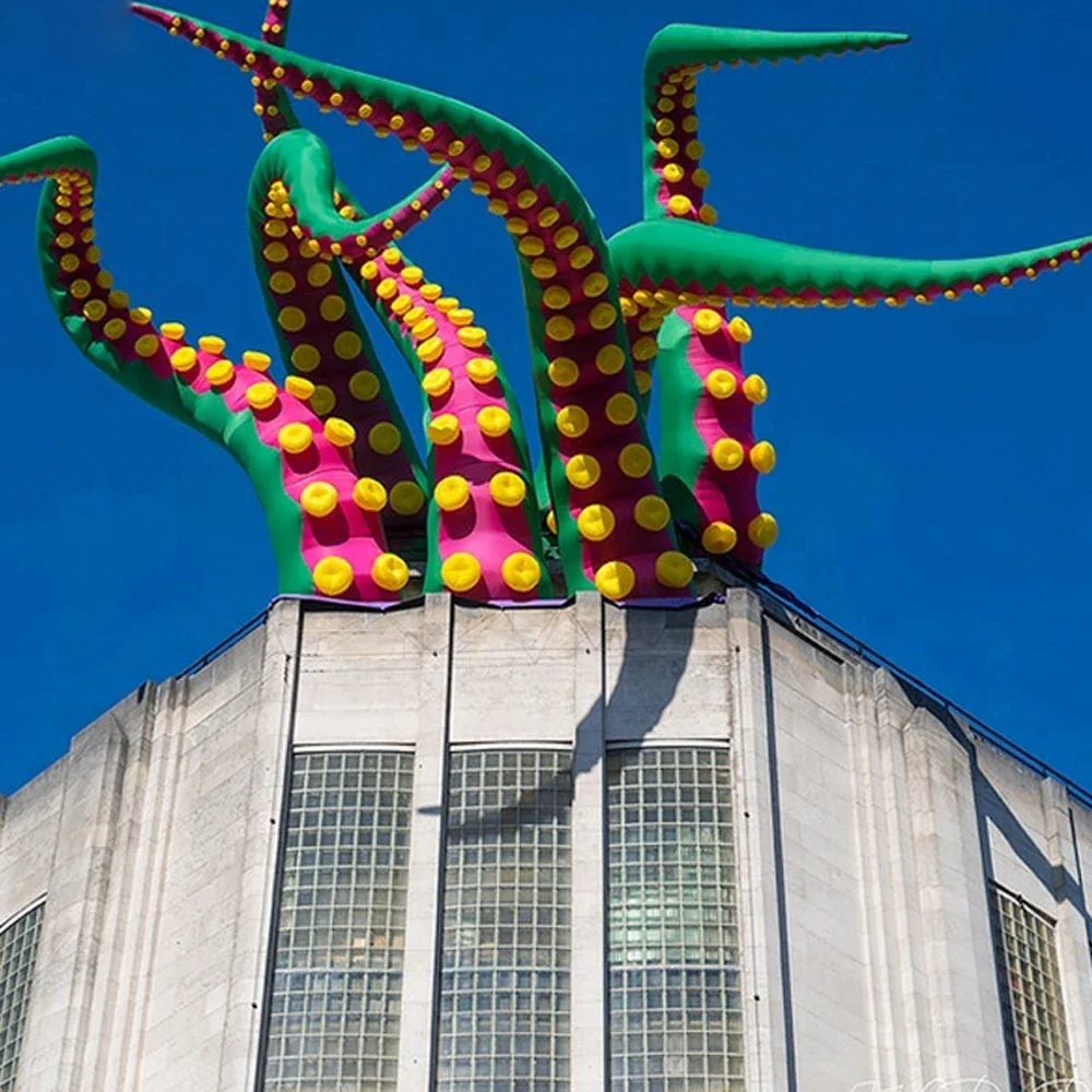 Tentáculos infláveis gigantes marinhos de polvo explodiram braço de polvo inflável modelo de pernas de lula para decoração de festa de evento de Halloween