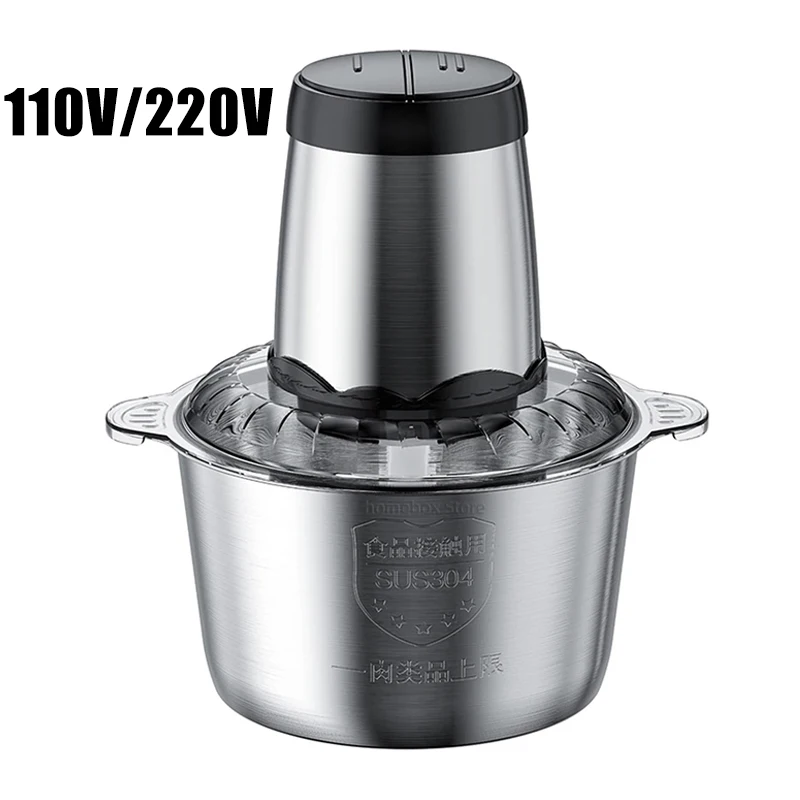 

110V/220V Electric Chopper 2 Speeds Meat Grinder Mincer kitchen Blender Food Processor Slicer Vegetable Food Chopper Meat Slicer