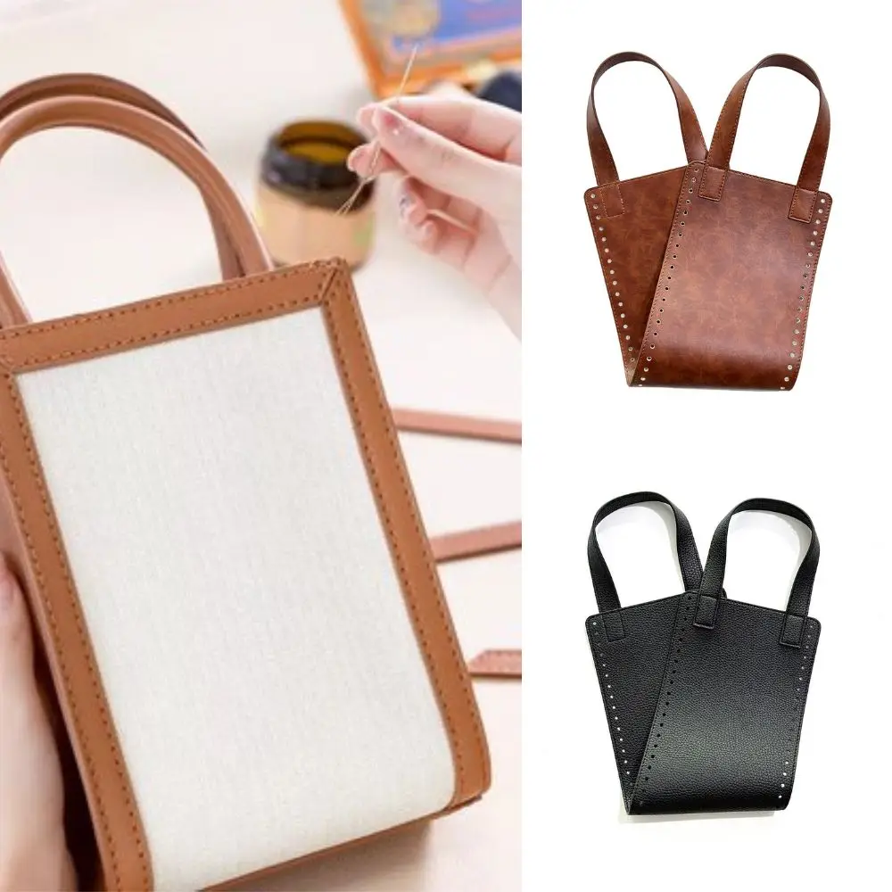 Classic Multicolor Bag Bottom Strap PU Leather Shoulder Bag Belt Women DIY Handbag Handle And Bottom Knitting Bag Accessories