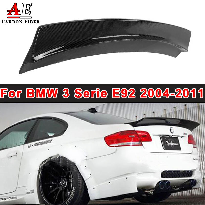 

For BMW 3 Serie E92 330i 2004-2011 Two-door hardtop Carbon Fiber Rear Trunk Lid Spoiler Boot Lip Tail Wing Splitter Body kit
