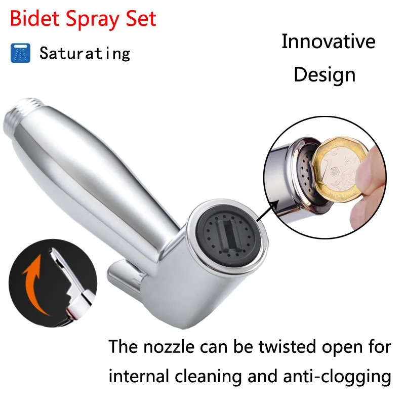 

Cross-border, Women Washer Spray Gun Set Plastic ABS Electroplated Toilet Significant Other Washer Removable Body Cleaner Nozzle