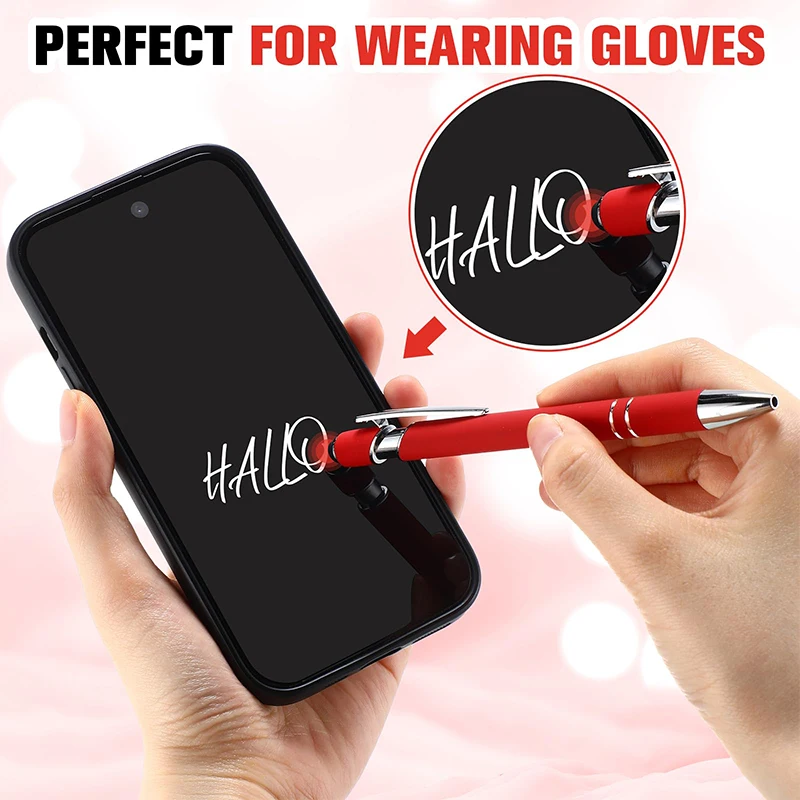 10-100Pcs Multifunction Ball Pen with Stylus Tip Soft Touch Screen Pen 2 In 1 Metal Ballpoint Pens