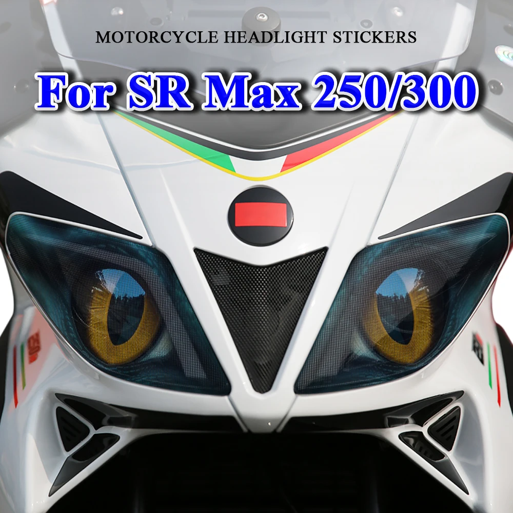 Motorcycle Headlight Protective Stickers Motorbike Headlamp Decal Accessories For Aprilia SRMax 300 SR Max 250 SRMax300 SRMax250