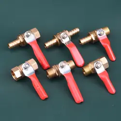 Brass Ball Valves with G1/8 - G3/8 Threads and 8 - 10mm Barb Fittings for Versatile Plumbing Connections