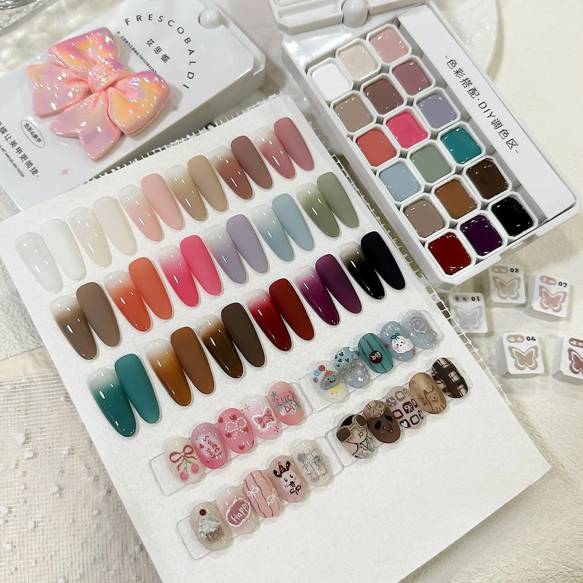 

18 Grids Pat Painting Gel Nail Black White Nail Gel Semi-solid Soak Off UV LED Nail Polish Gel For Gradient Stamping Pattern