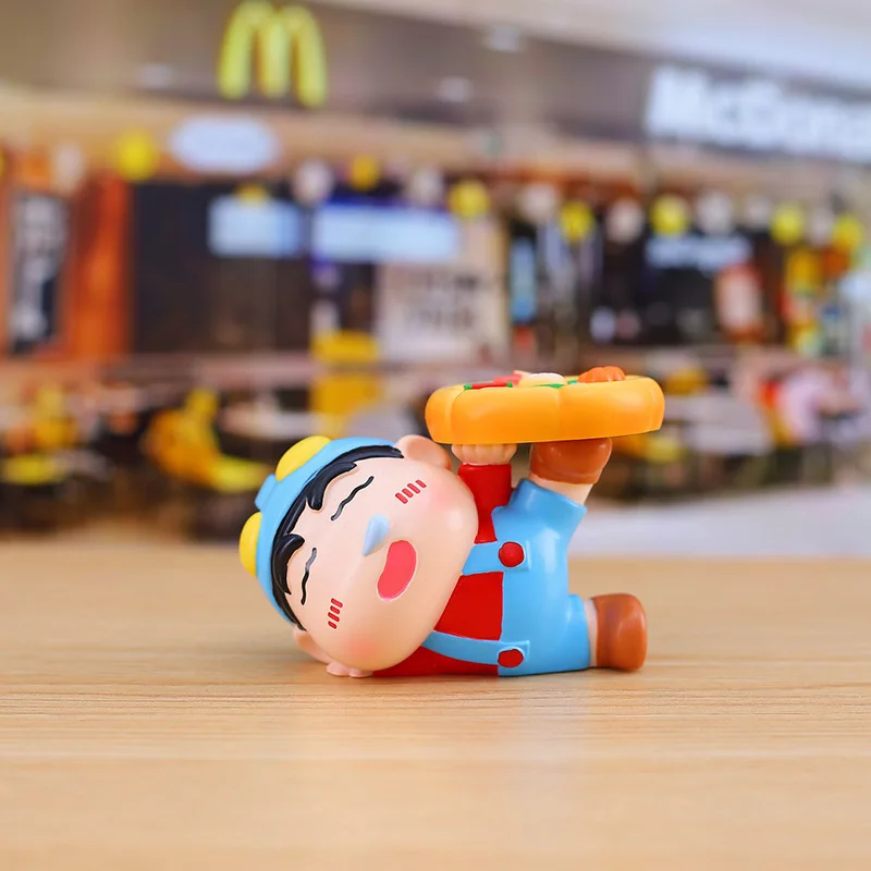 1 Pz Stile Casuale Anime snack Crayon Shin-chan Q Versione Action Figure PVC Modello Giocattoli Desktop ornamento Collezione Regali in scatola