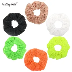 Furling Gilr Nets Elastic Hairbands Women Accessories Ponytail Holder Bright Candy Color Hair Scrunchies Fashion Girls Hair Tie