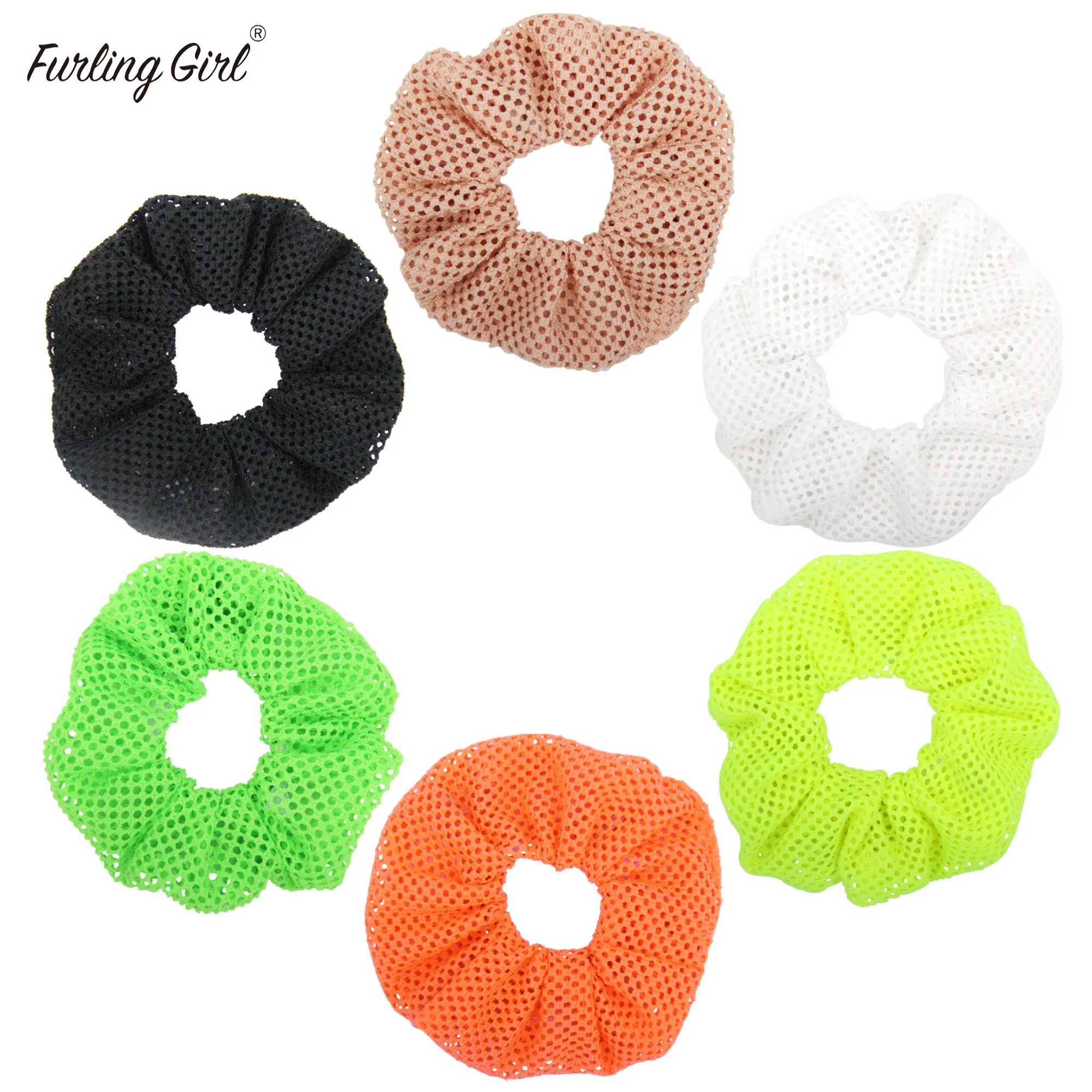 Furling Gilr Nets Elastic Hairbands Women Accessories Ponytail Holder Bright Candy Color Hair Scrunchies Fashion Girls Hair Tie