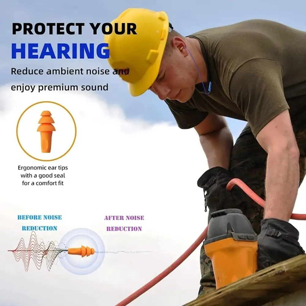 Professional Labor Protection Wireless Work Earbuds Sweatproof Soft Earplug Headphones Reusable Hearing Protection Earmuff