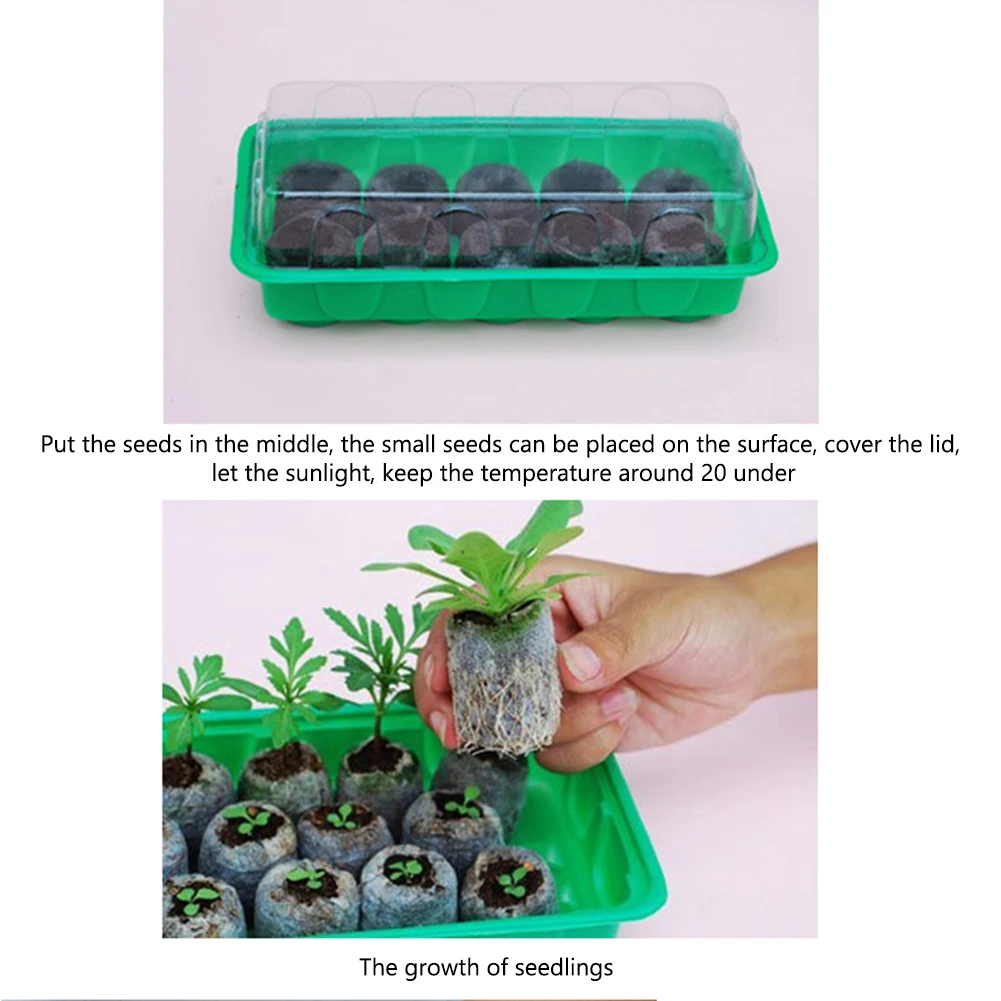 100pcs 30mm Professional Plug Seeds Planting Starter Household Garden Pellets Maker Peat for Transplanting Rooting