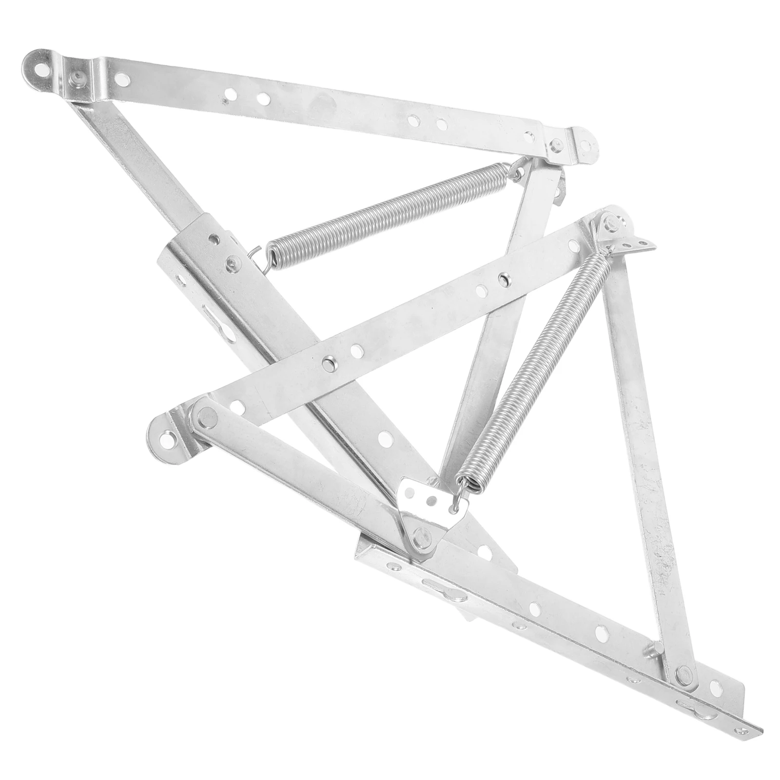 

2Pcs Triangular Spring Hinge Heavy Duty Metal Folding Sofa Bed Base Storage Support Furniture Hinges Box Support Hinge