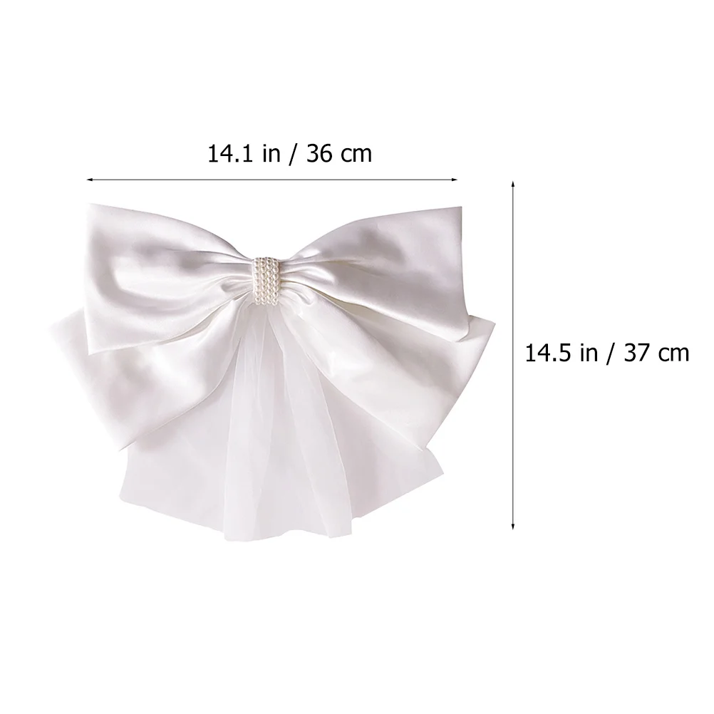 

White Big Bow Headband For Women Wedding Hair Clip Party Decoration Bridal Headdress Handmade Hair Band Accessories