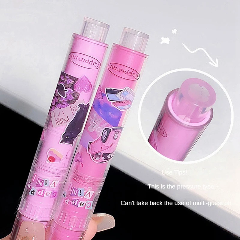 CAPPUVINI-Lápis, Batom Clear Mirror, Impermeável, De Longa Duração, Vidro Transparente, Óleo, Água, Esmalte Labial