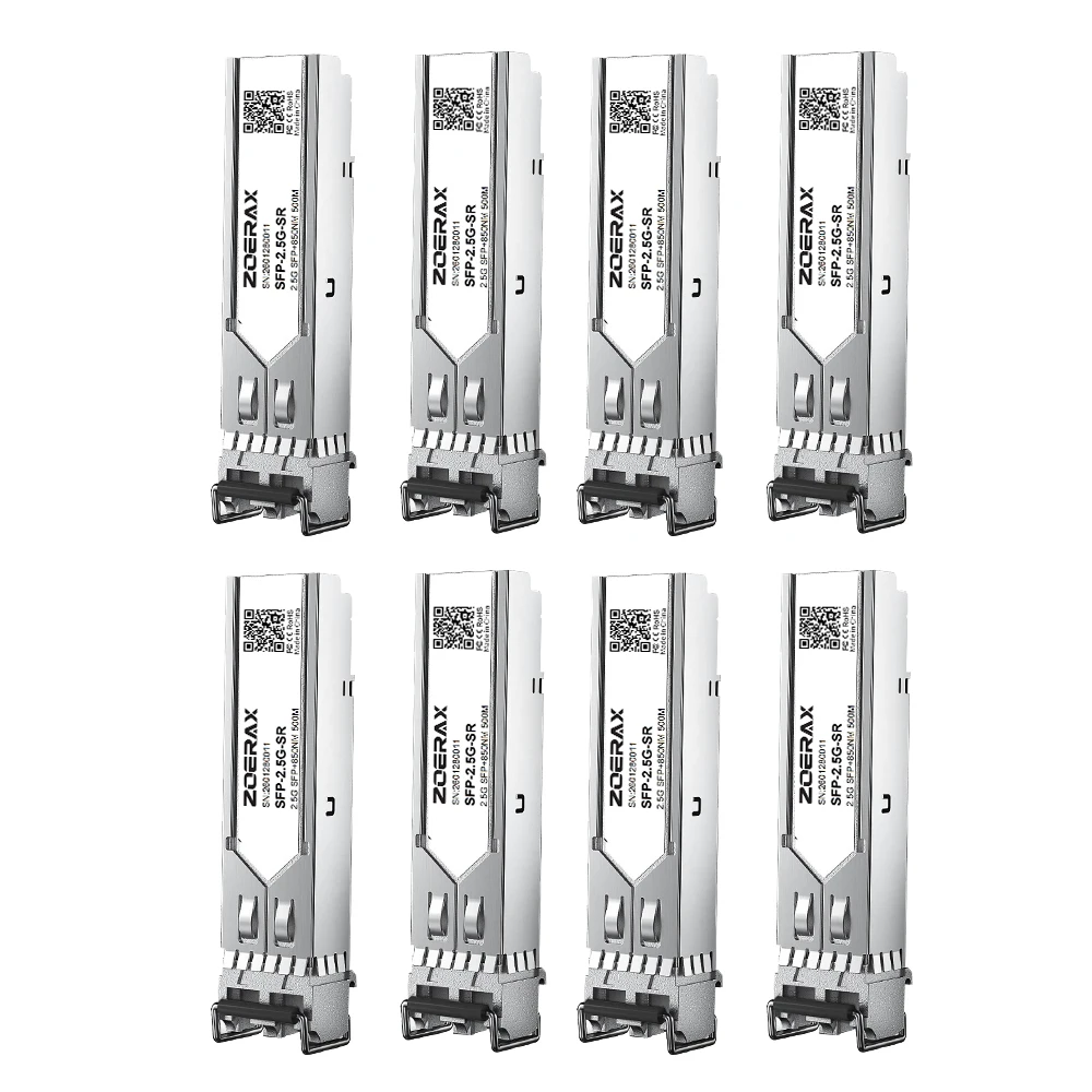 ZoeRax 1.25/2.5/10G SFP Multi-Mode LC Duplex Transceiver-Modul 850nm 550/500/300m DDM Glasfasermodul Plug-and-Play