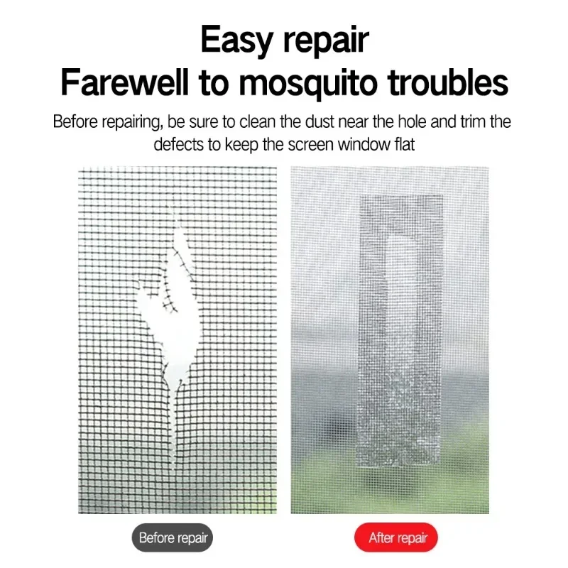 Self  Adhesive Window Mosquito Net Repair Tape Window Screen Repair Patch Strong Anti-Insect Fly Mesh Broken Holes Repair