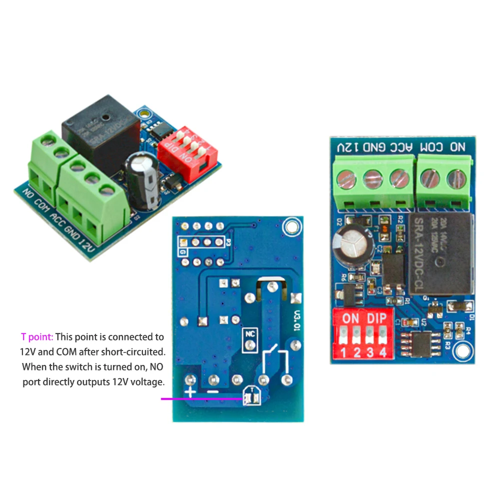 12 Volt Timer Relay On-Off Automotive Digital Delay Relay Electric Delay Timer Switch Cycle Time Delay Module YS-RT1C YS-RT1T