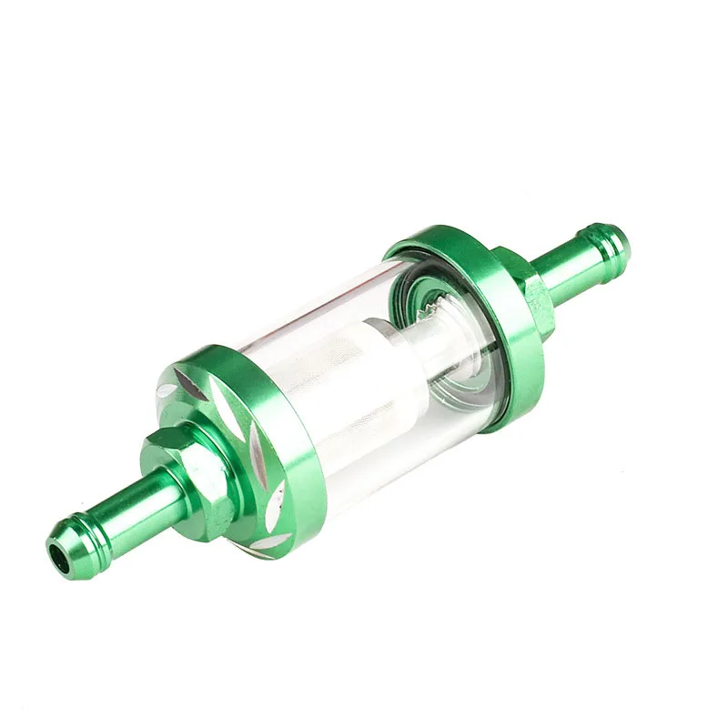 Universal  filter element for motorcycles - CNC modified metal filter - detachable with transparent glass - equipped with oil pi