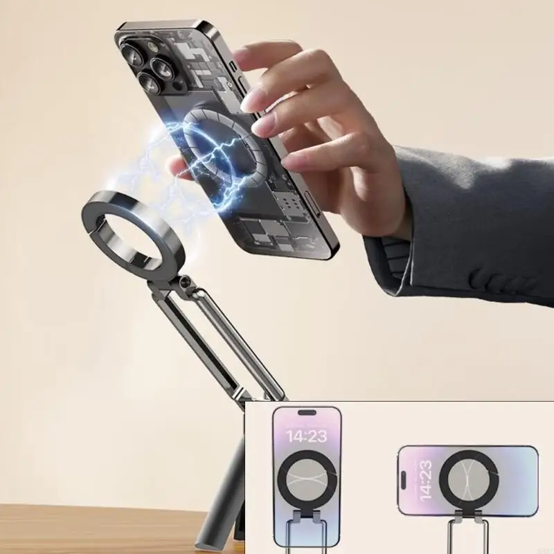 

2 In 1 Phone Stand Holder with Adjustable Angles Phone Mount for Travel Photography & Live Streaming 896C