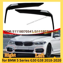 for 2018-2020 BMW 5 Series G30 G38 BMW 5 Series M Sport Front Fog Light Trim Strips Eyebrow Lamp Cover 51118070541 51118070542