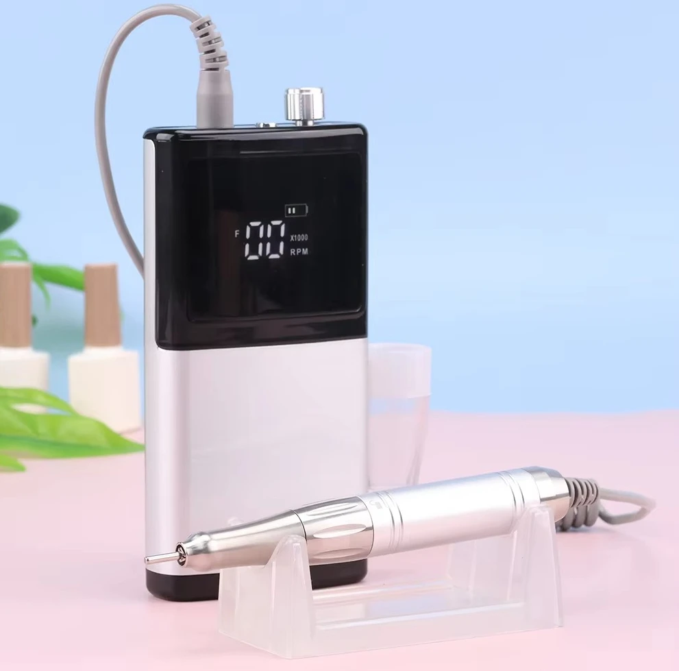 

Zz Durable 65W Hollow Cup Aluminum Alloy Nail Drill, Portable 35000RPM Nail Removal and Polishing Equipment, Suitable for Salons