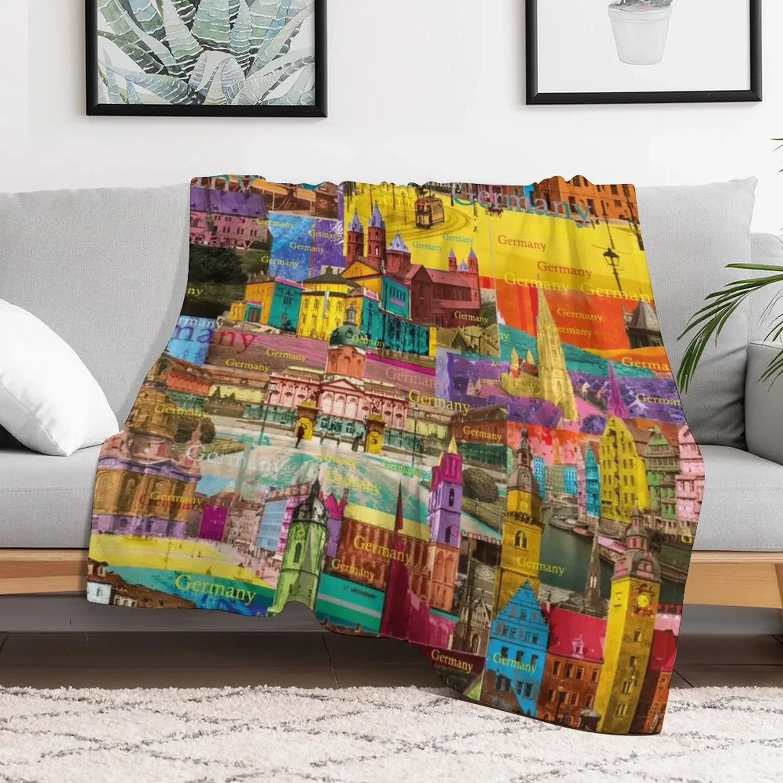 Germany is colorful and has many sights to offer, colorful gifts from Germany Throw Blanket Sofa Thin Beach Blankets