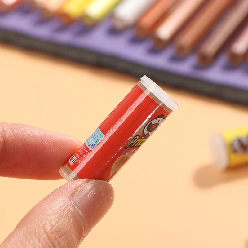 1 مجموعة/3 قطع محاكاة رقائق البطاطس زجاجة دمية مصغرة لعب المطبخ الغذاء #5