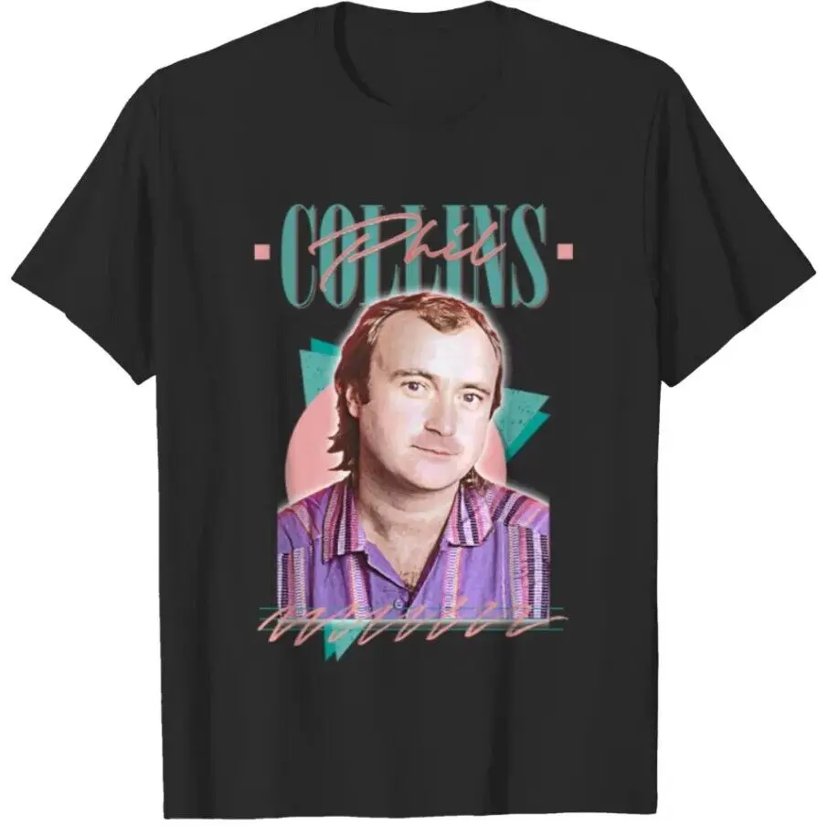 Phil Collins Retro 80S T-Shirt Rock Music Shirt Unisex Short Sleeve T-Shirt All