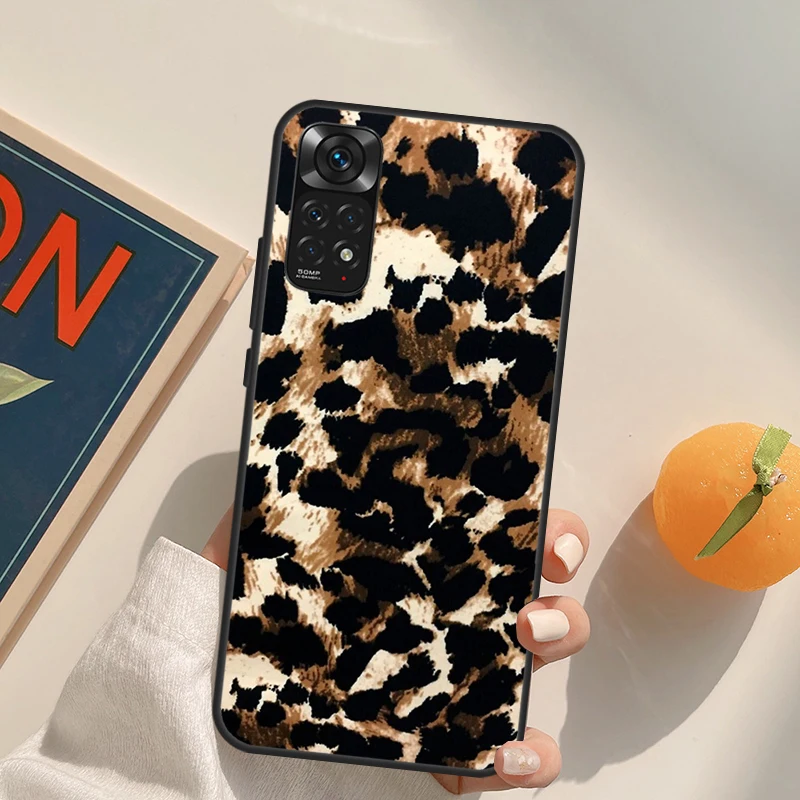 Tan Leopard Case For Xiaomi Redmi Note 10 11 8 9 12 Pro Redmi Note 12S 11S 10S 9S 9C 10C 10A 12C Coque